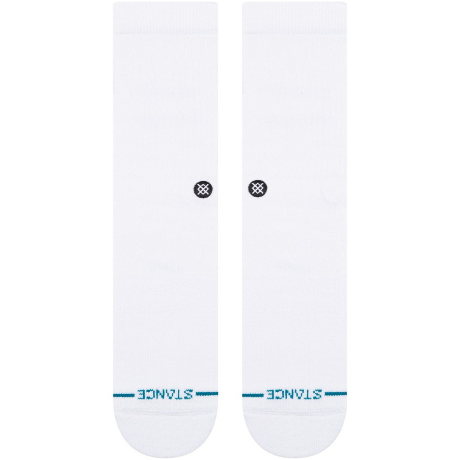 2026 Stance Unisex Icon Crew Sock M311D14ICO - White / Black